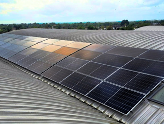 Agricultural solar panels on farm buildings in rural Roscommon